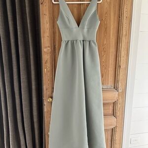 Elegant Sage Green Sleeveless Dress - Amsale for Bella Bridesmaids